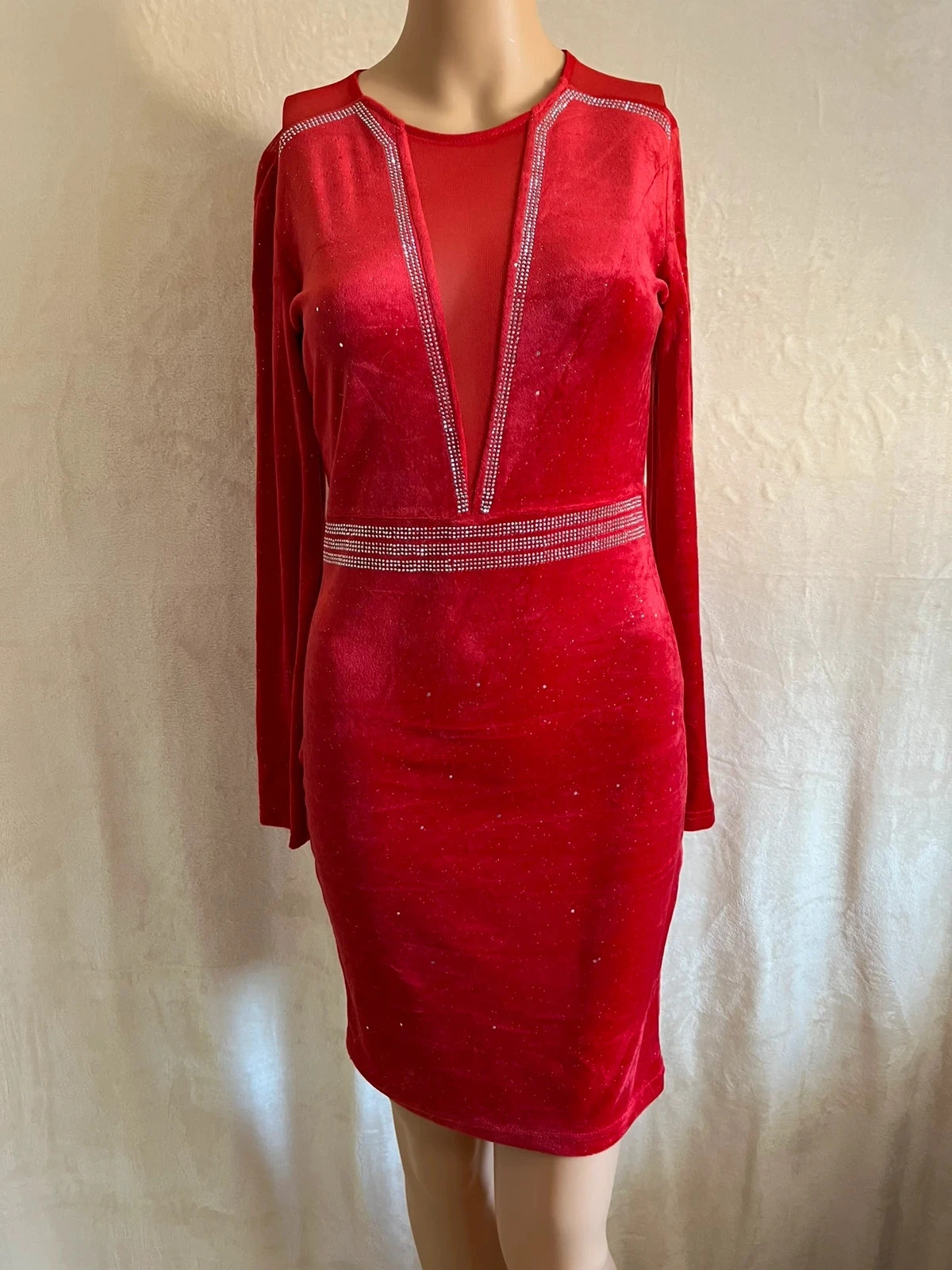 robe rouge glamour effet wow - Taille S/M